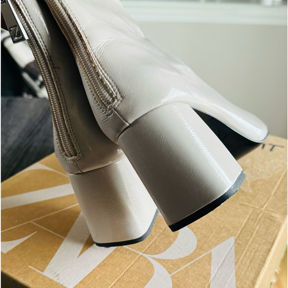 Zara Ankle Boot iridescent Chunky Heel Zip Airfit Comfort European SZ 41 - Picture 6 of 6